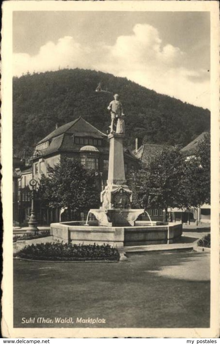 41257514 Suhl Thueringer Wald Marktplatz Brunnne Suhl - Suhl