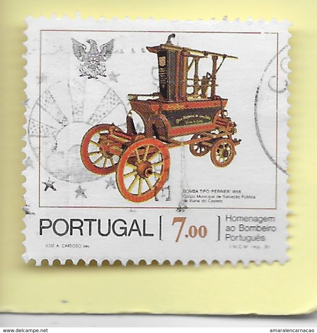 TIMBRES - STAMPS - PORTUGAL  - 1981 - HOMMAGE AU POMPIER PORTUGAIS - TIMBRE OBLITÉRÉ - Oblitérés