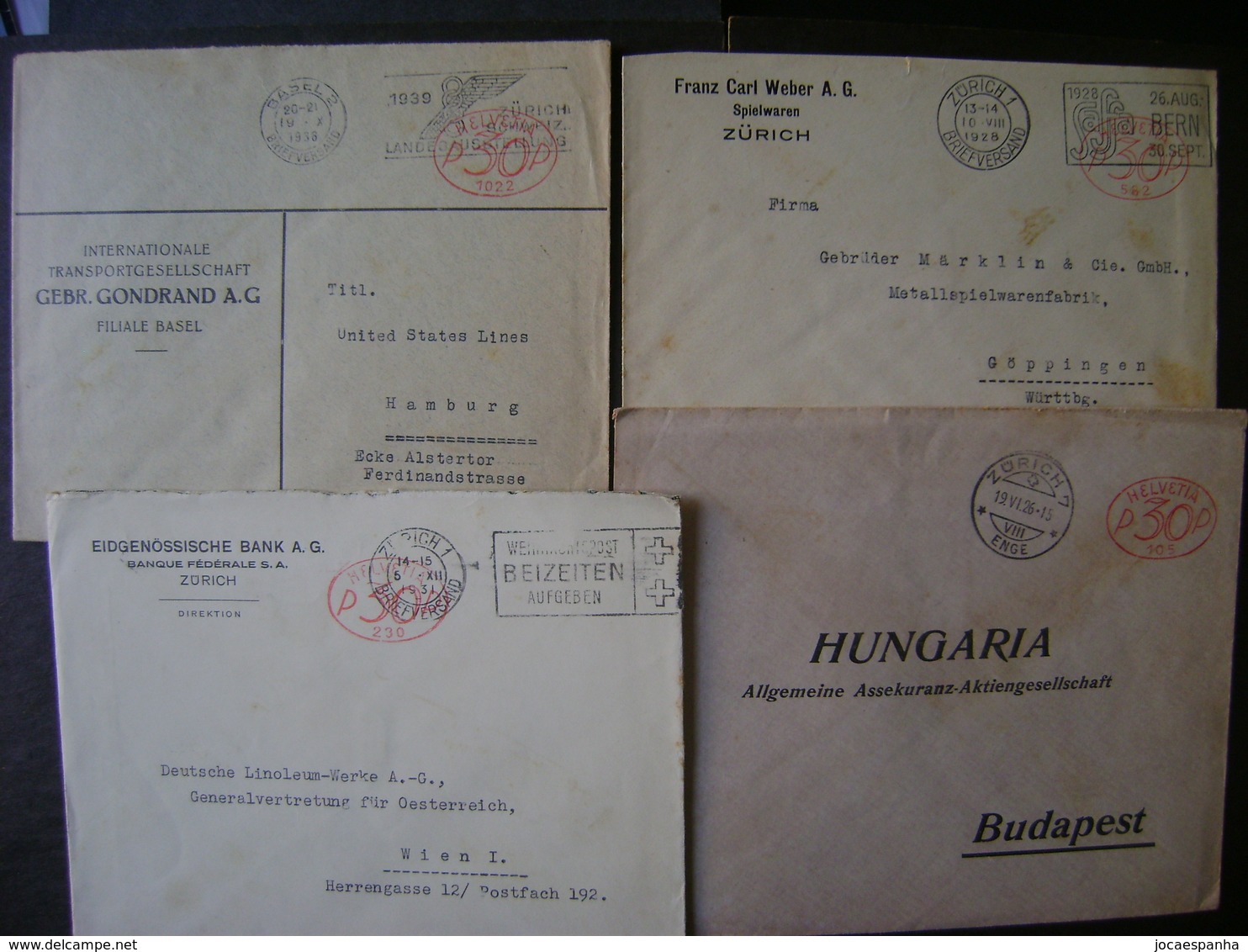 BELGIUM - 7 LETTERS SENT BETWEEN 1924 AND 1938 IN THE STATE - ...-1959