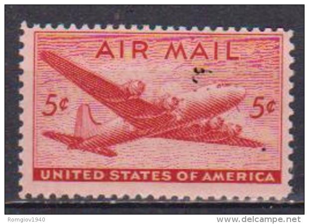 STATI UNITI D'AMERICA  1946 POSTA AEREA  AEREO DC4 UNIF. A32 MNH XF - 2b. 1941-1960 Nuovi