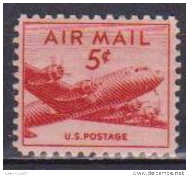 STATI UNITI D'AMERICA  1947 POSTA AEREA  AEREO DC4  SKYMASTER  UNIF. A33 MNH XF - 2b. 1941-1960 Nuovi