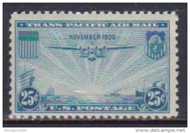 STATI UNITI D'AMERICA  1935 POSTA AEREA SERVIZIO AEREO OLTRE IL PACIFICO UNIF. A20 MNH XF - 1b. 1918-1940 Unused