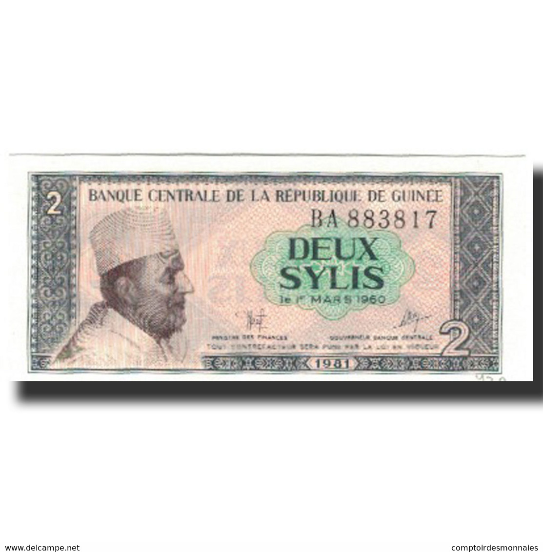 Billet, Guinea, 2 Sylis, 1981, KM:21a, SPL - Guinée