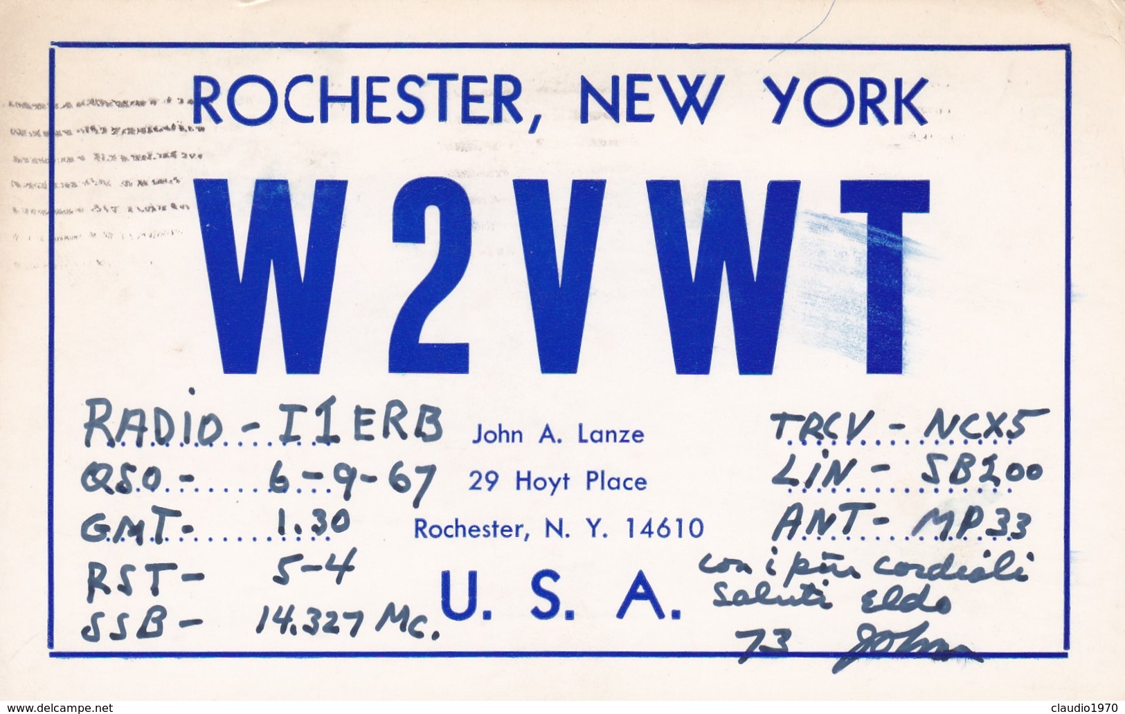 CARTOLINA - POSTCARD - NEW YORK - RADIO AMATORI ROCHESTER - Rochester