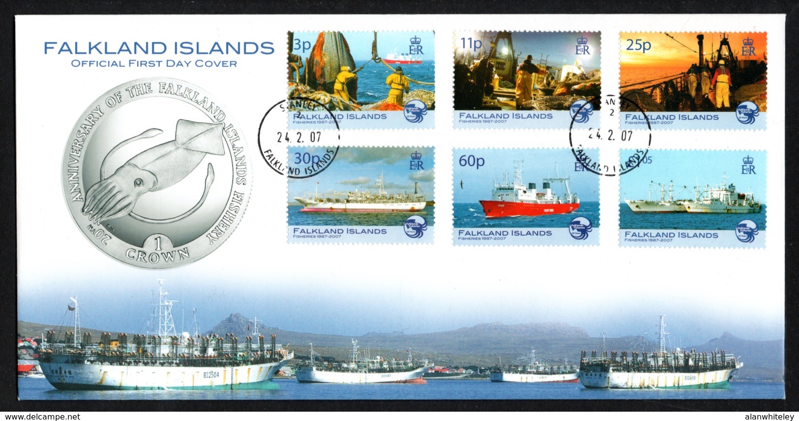 FALKLAND ISLANDS 2007 20th Anniversary Of Falkland Island Fisheries: First Day Cover CANCELLED - Falklandinseln