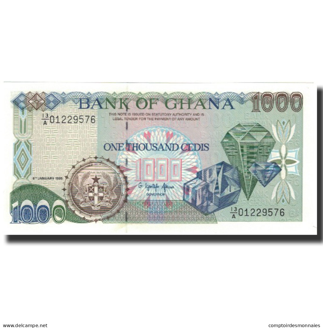 Billet, Ghana, 1000 Cedis, 1995-01-06, KM:29b, NEUF - Ghana