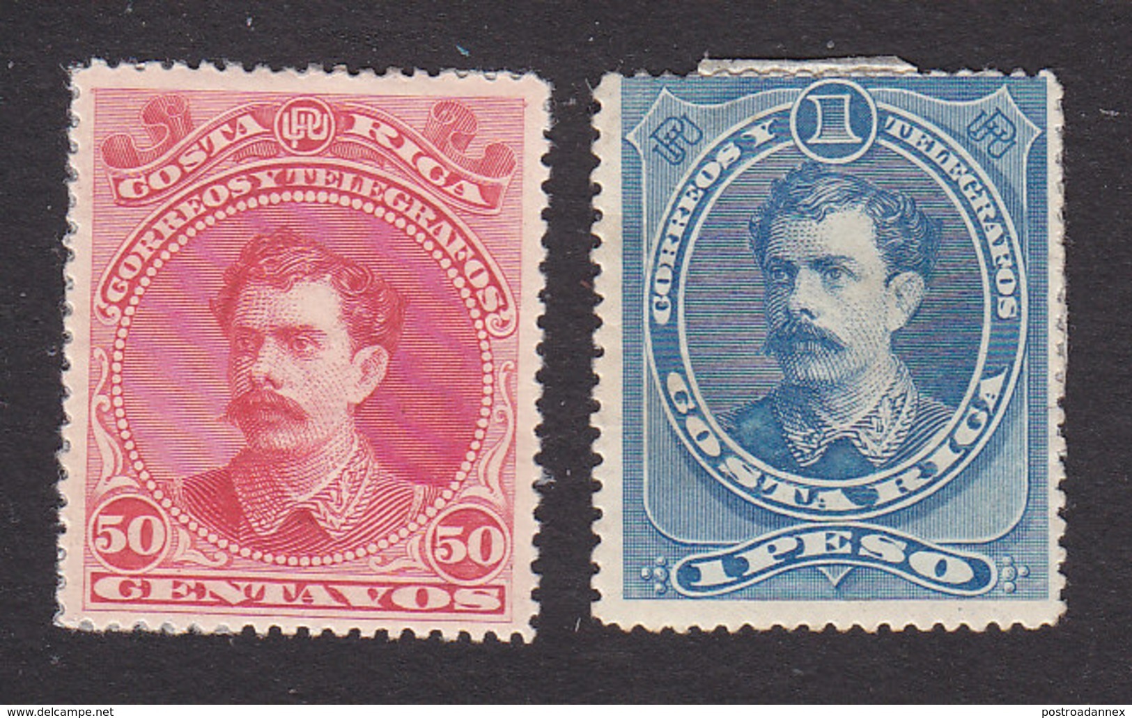Costa Rica, Scott #30-31, Mint Hinged, Alfaro, Issued 1889 - Costa Rica