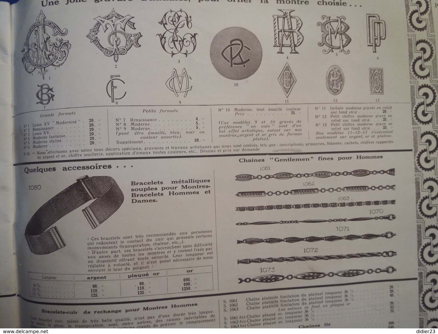 SARDA CATALOGUE 1930 BESANCON  MONTRE CHRONOMÈTRE PENDULETTE  MONTRES AUTOS