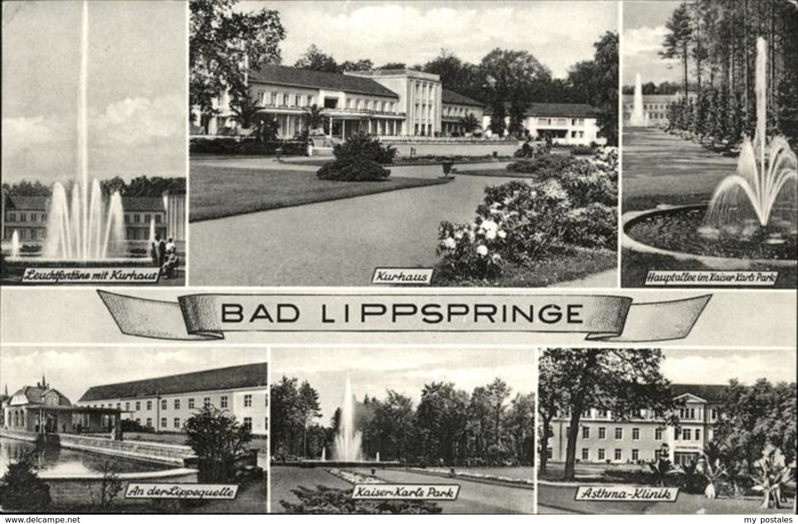 41277434 Bad Lippspringe Hauptallee Asthma Klinik Kaiser Karls Park Lippequelle - Bad Lippspringe