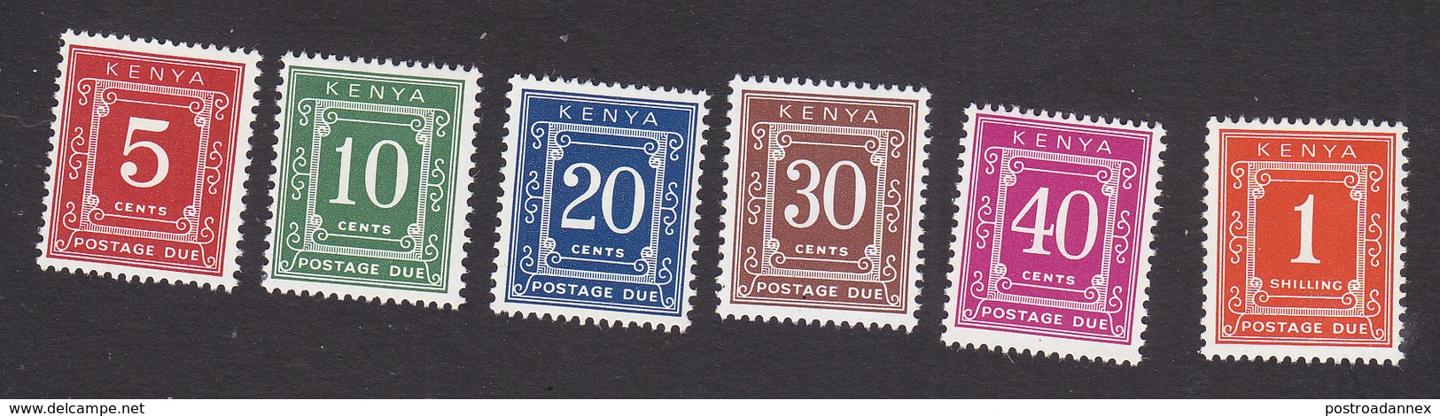 Kenya, Scott #J1-J7, Mint Hinged, Postage Due, Issued 1967 - Kenya (1963-...)