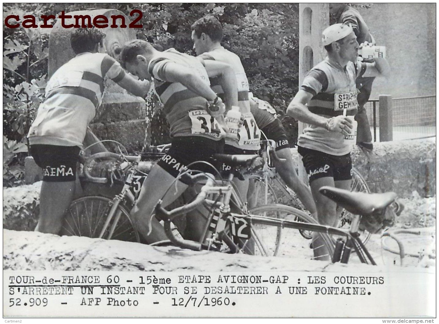 PHOTOGRAPHIE ANCIENNNE TOUR DE FRANCE 1960 AVIGNON-GAP CYCLISME SPORT CYCLISTE - Sports