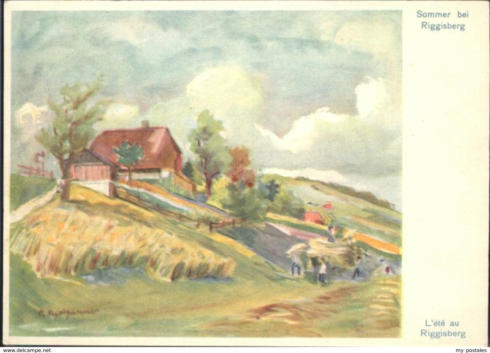 60973136 Riggisberg Kuenstlerkarte Original C. Schellhammer / Riggisberg - Riggisberg 