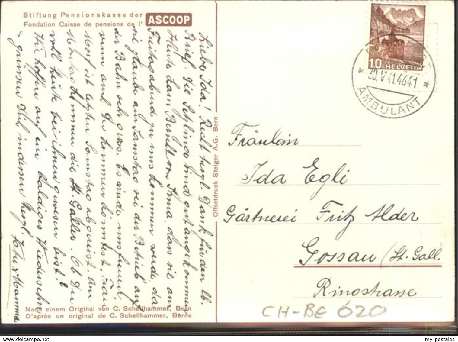 60973136 Riggisberg Kuenstlerkarte Original C. Schellhammer / Riggisberg - Riggisberg 