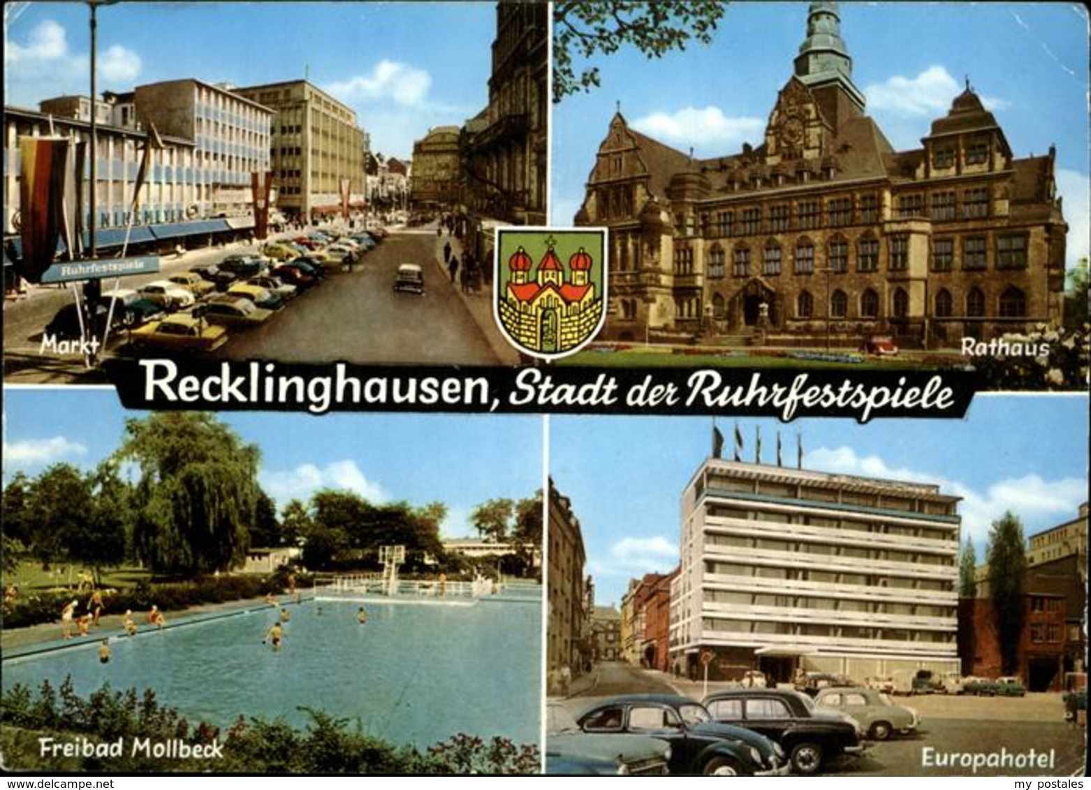 41282979 Recklinghausen Westfalen Markt Rathaus Freibad Mollbeck Europahotel Sta - Recklinghausen