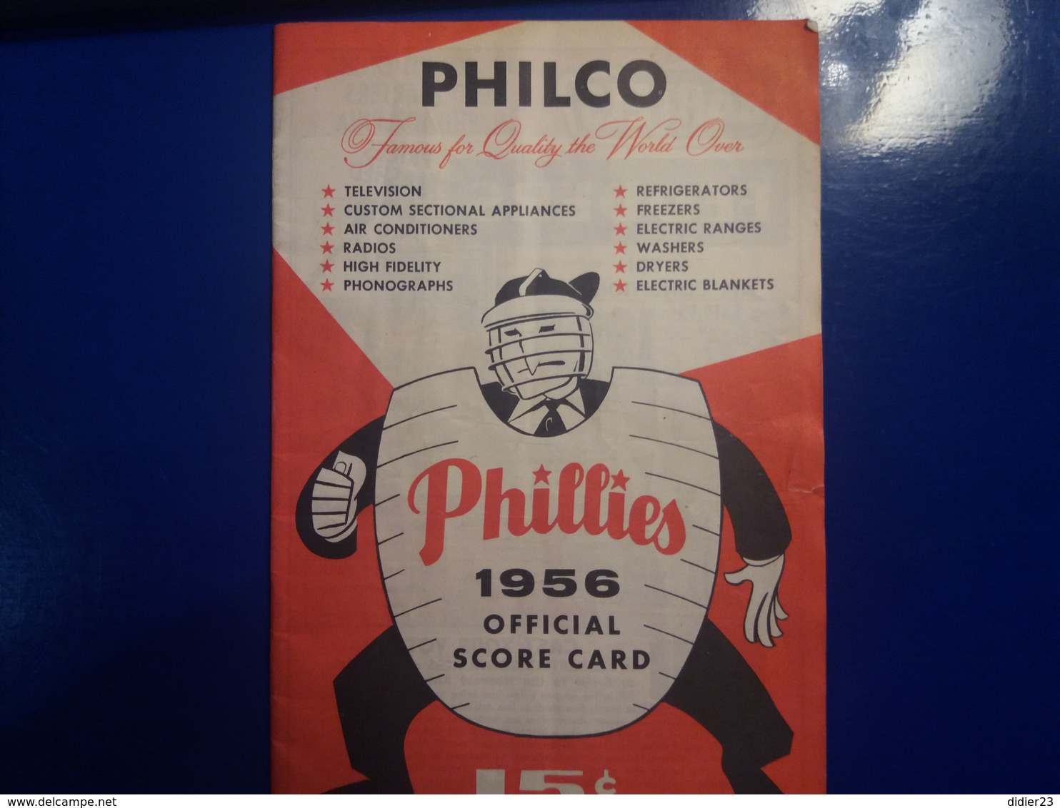 PHILCO  PHILLIES 1956 OFFICIAL SCORE GARD - Autres & Non Classés