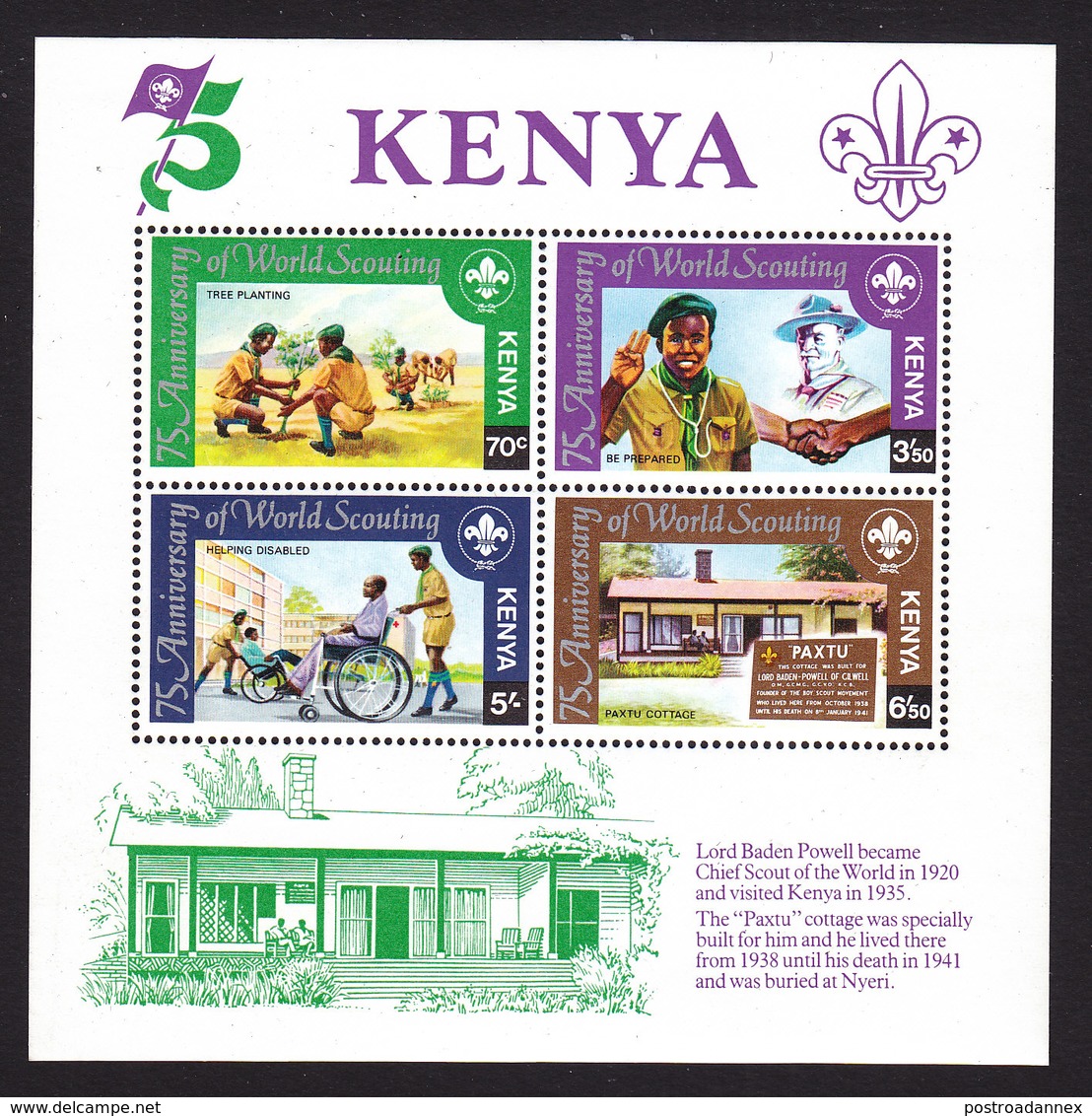 Kenya, Scott #224, Mint Never Hinged, Scouts, Issued 1982 - Kenya (1963-...)