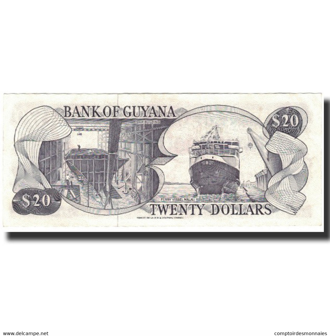 Billet, Guyana, 20 Dollars, 1989, KM:24d, SPL - Guyana