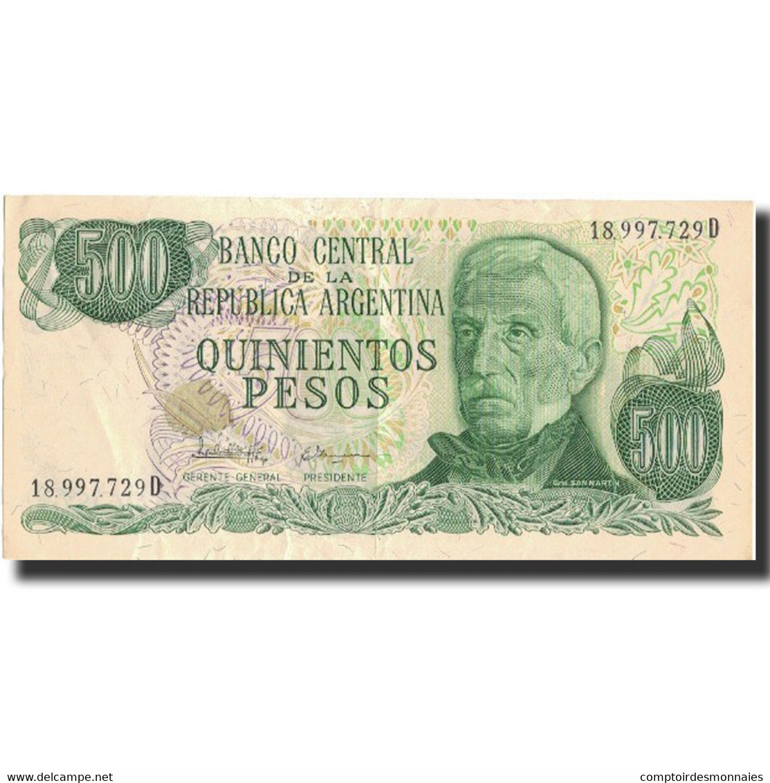 Billet, Argentine, 500 Pesos, Undated (1977-82), Undated, KM:303a, TTB - Argentina