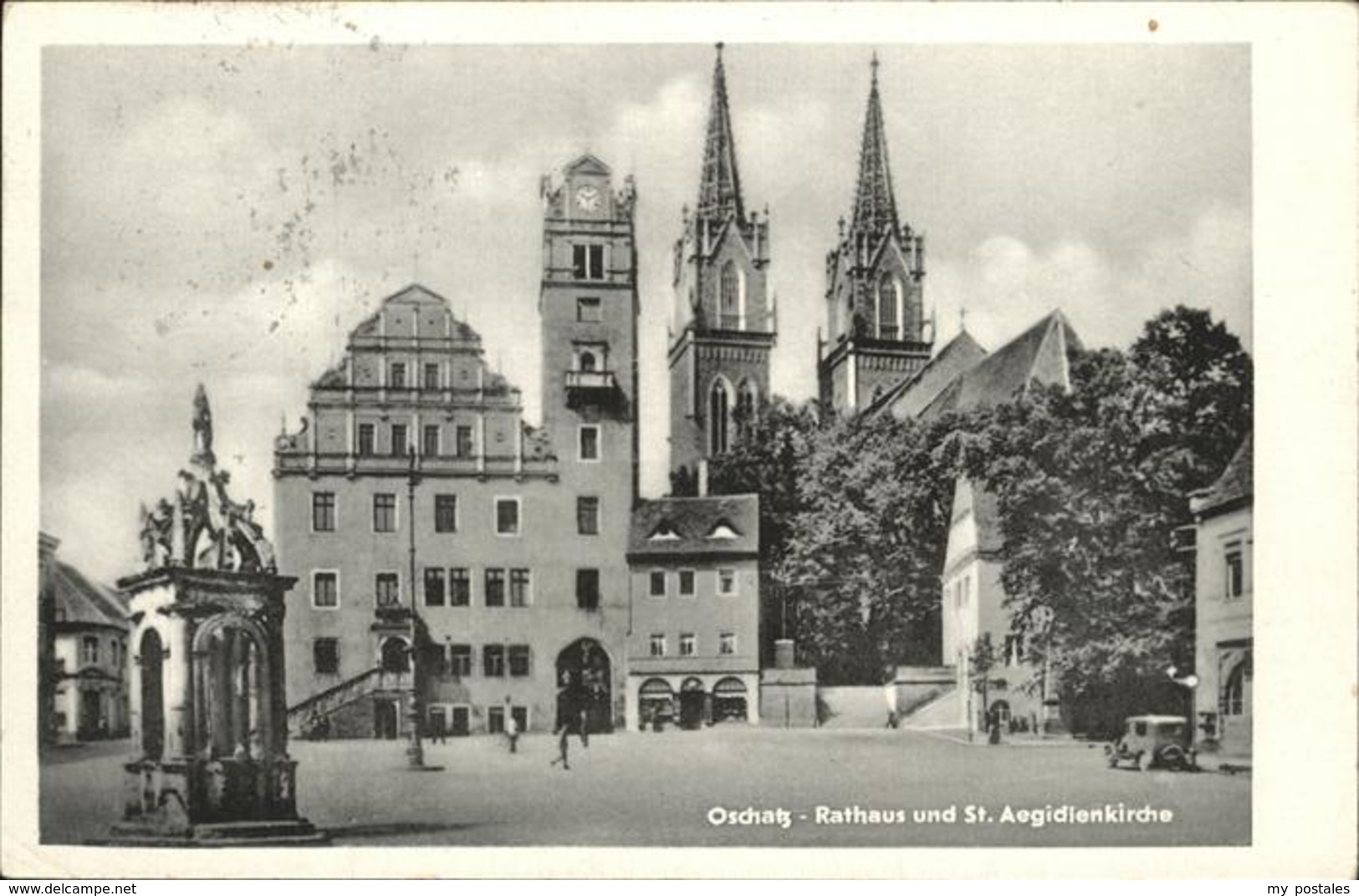 41260708 Oschatz Rathaus St. Aegidienkirche Oschatz - Oschatz