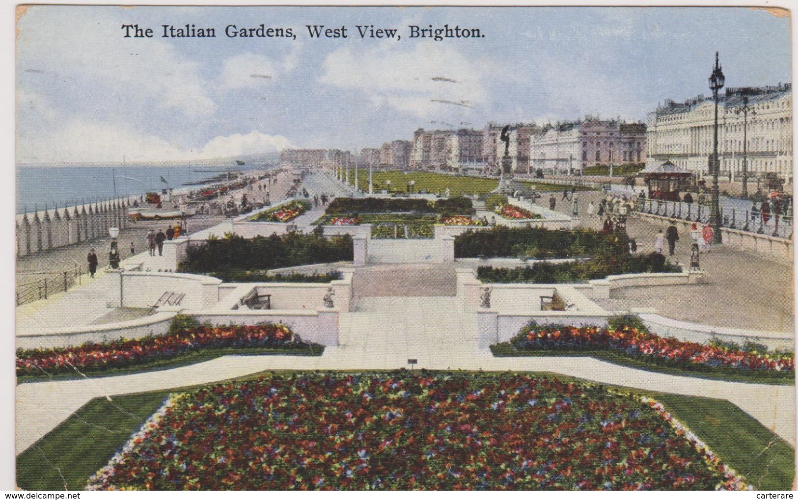 ROYAUME-UNI,ANGLETERRE,ENGLAND,united Kingdom,SUSSEX,BRIGHTON EN 1930,3 Timbres,italian Gardens - Brighton