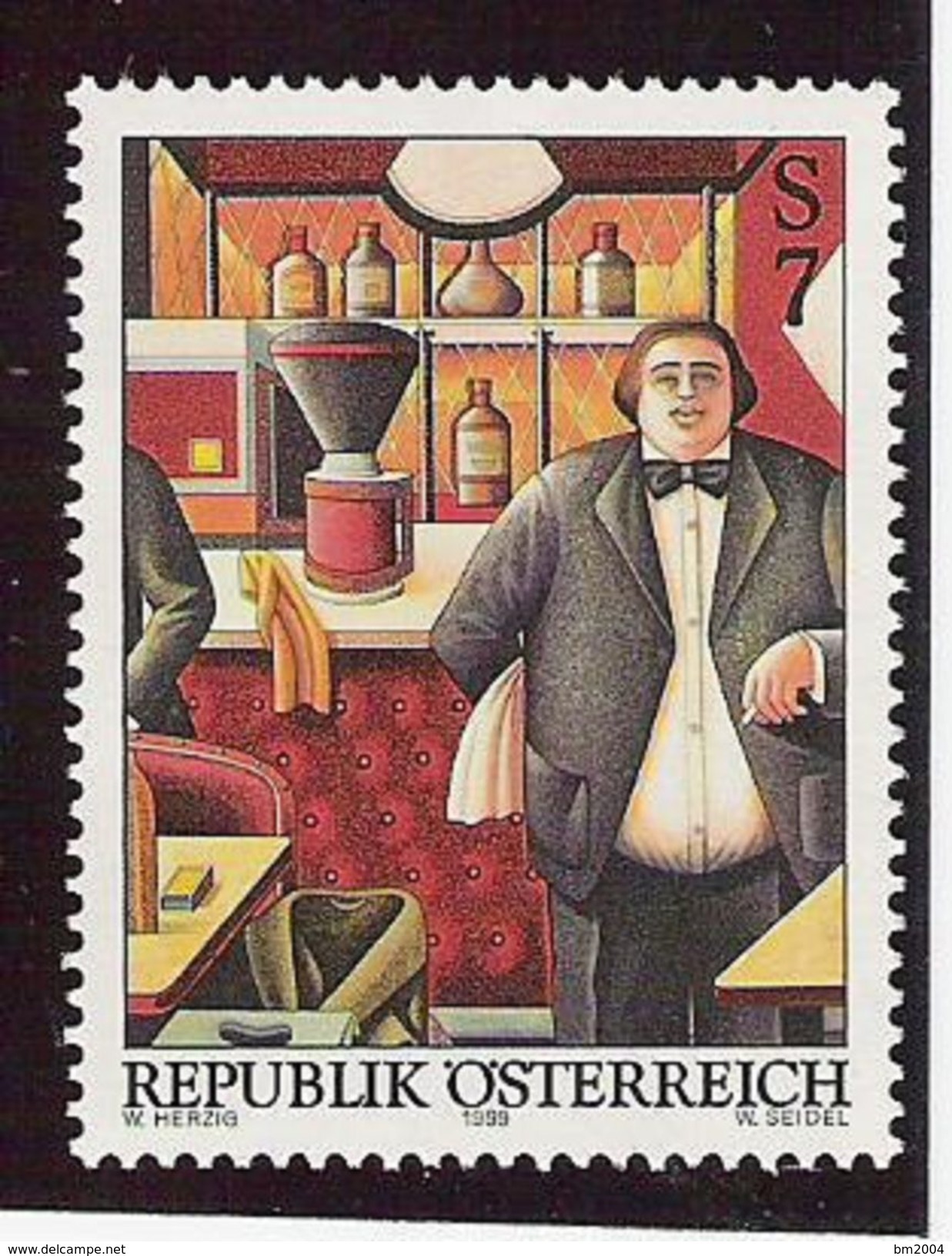 1999 Austria Österreich   Mi. 2296 **MNH   Caffee Girardi; Gemälde Von Wolfgang Herzig - Ungebraucht