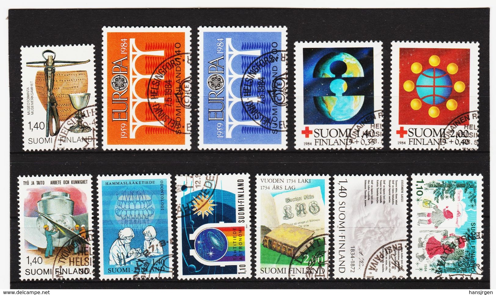 AUA700 FINNLAND 1984 LOT Michl 942/52 Gestempelt / Entwertet  ZÄHNUNG Und STEMPEL SIEHE ABBILDUNG - Gebraucht