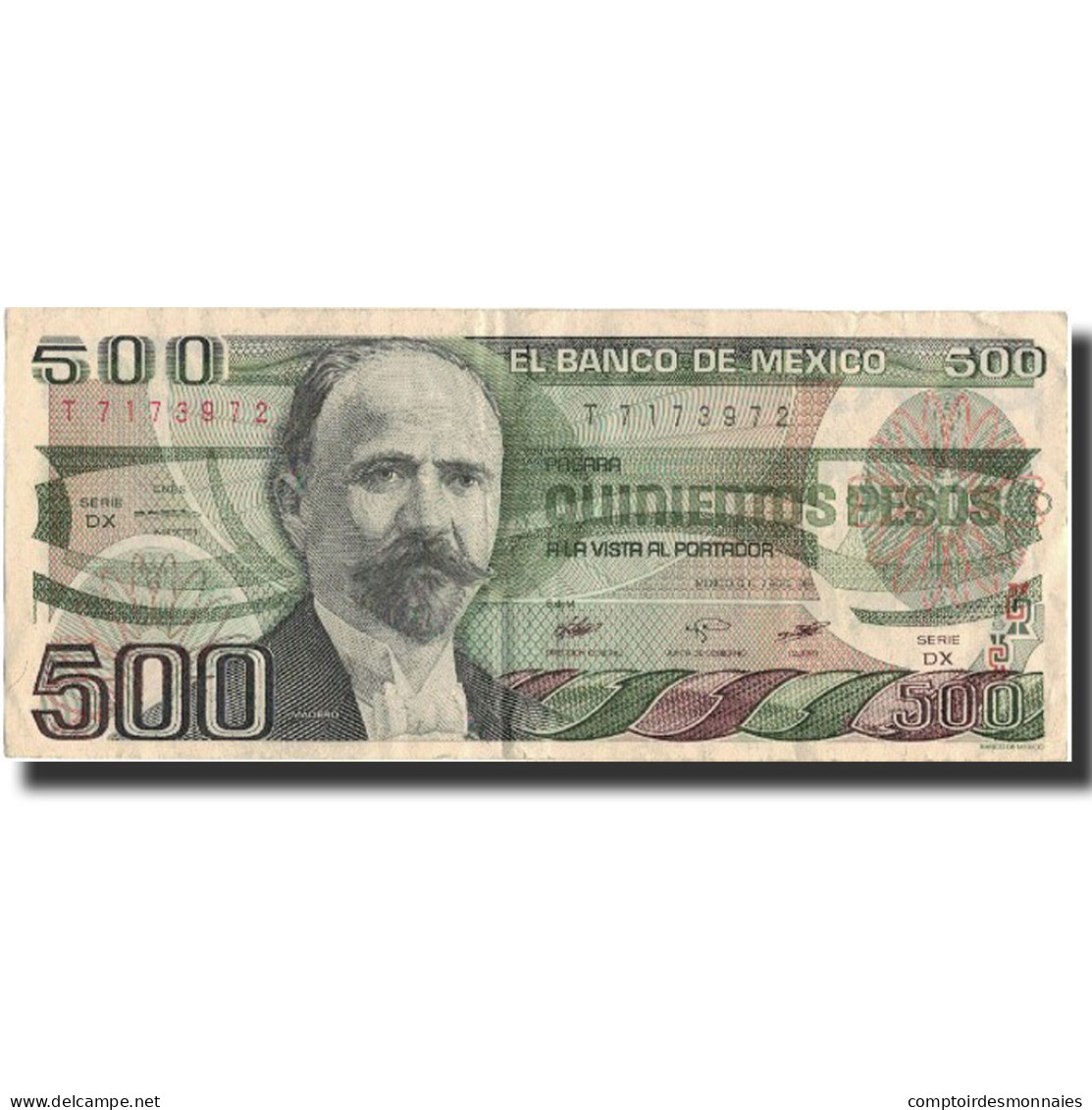 Billet, Mexique, 500 Pesos, 1984, 1984-08-07, KM:79b, TTB - México