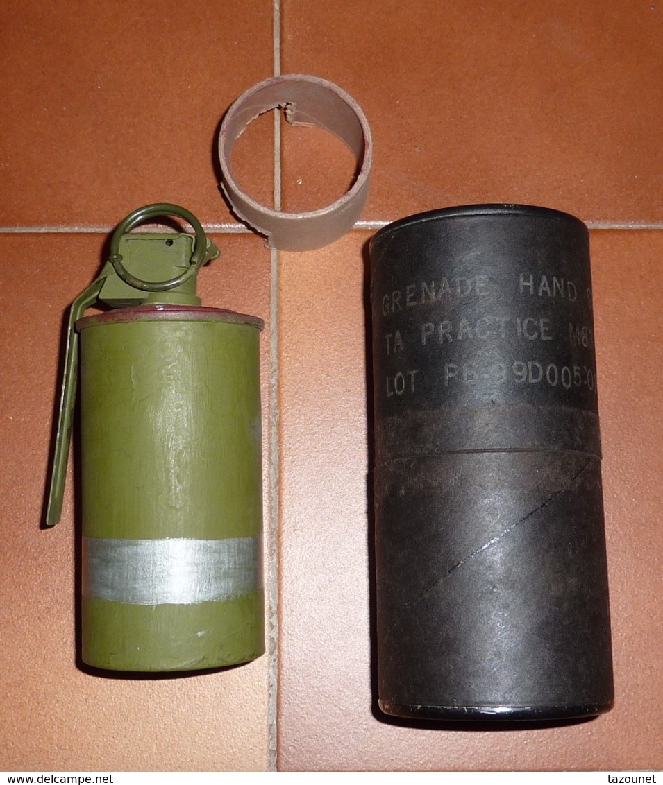 Grenade Practice M83 US Avec Son Container , 1939-45, Equipements, Mine, - Armes Neutralisées