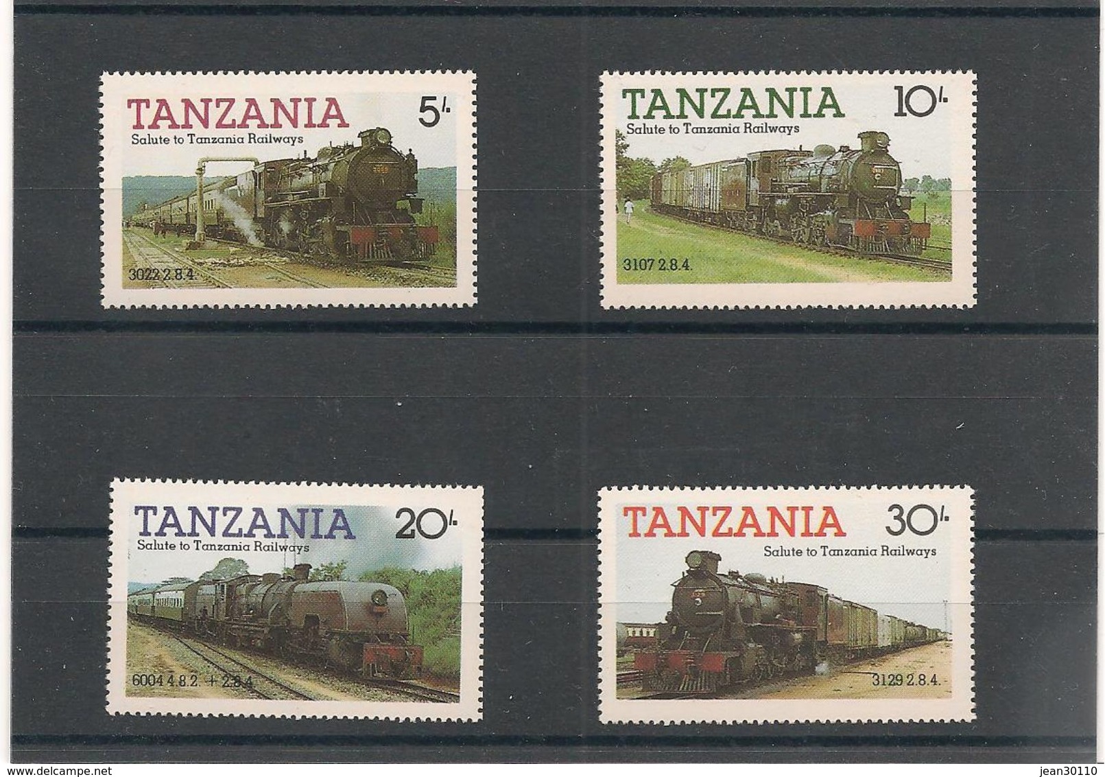 TANZANIE Année 1985 Locomotives Et Trains N°Y/T : 263/66** - Trenes