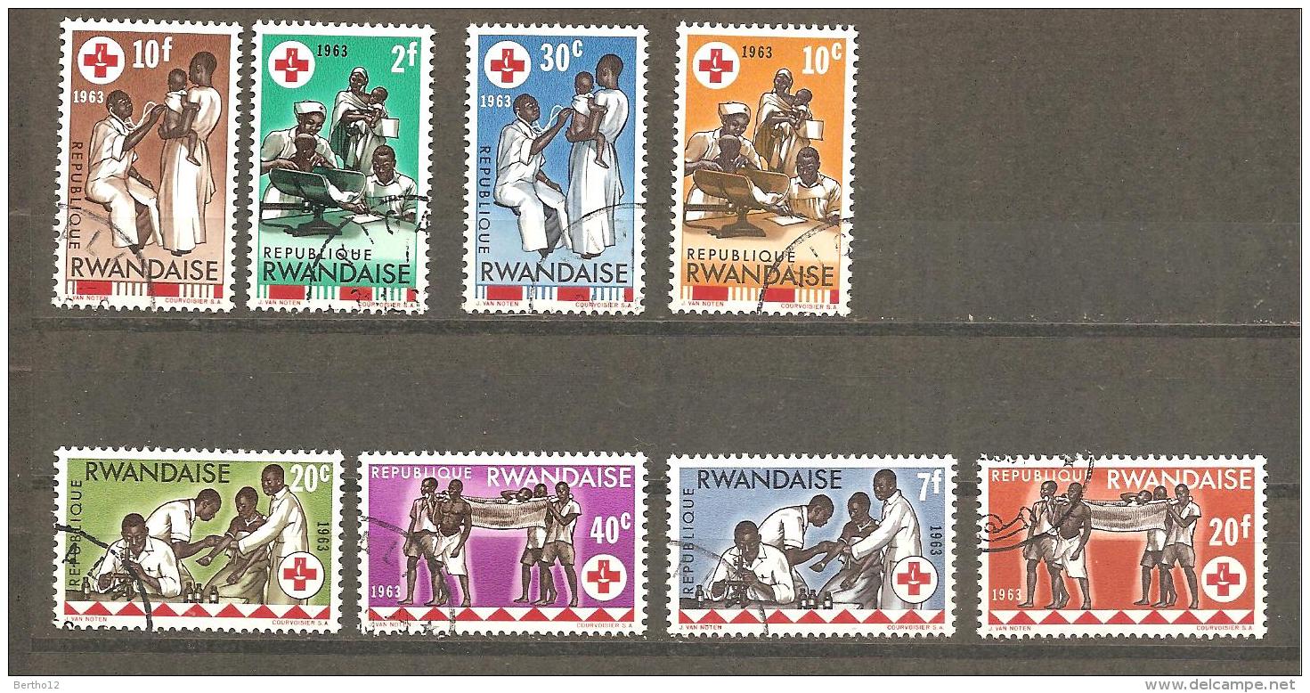 Rwanda N° 44 / 51 , O , Centenaire De La Croix-Rouge Intern - Oblitérés