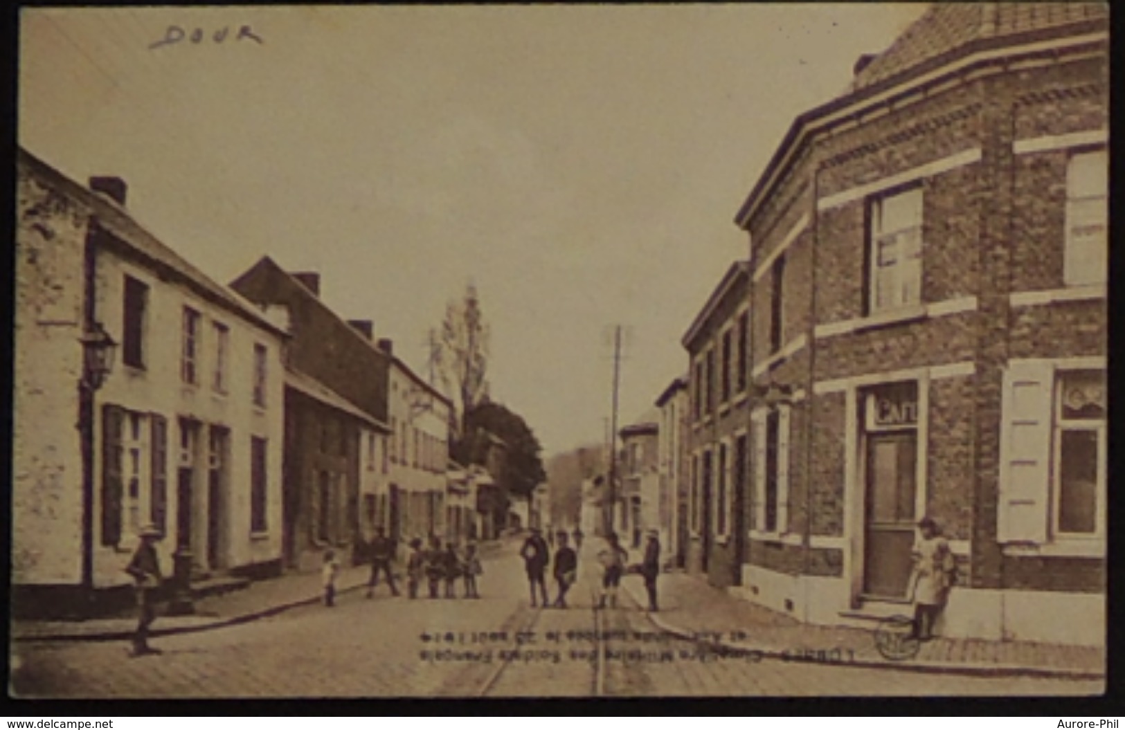 Dour Edit. Vaubert (Erreur D'impression - Lobbes Cimetières écrit à L'envers Dans Le Bas De La Carte) - Dour