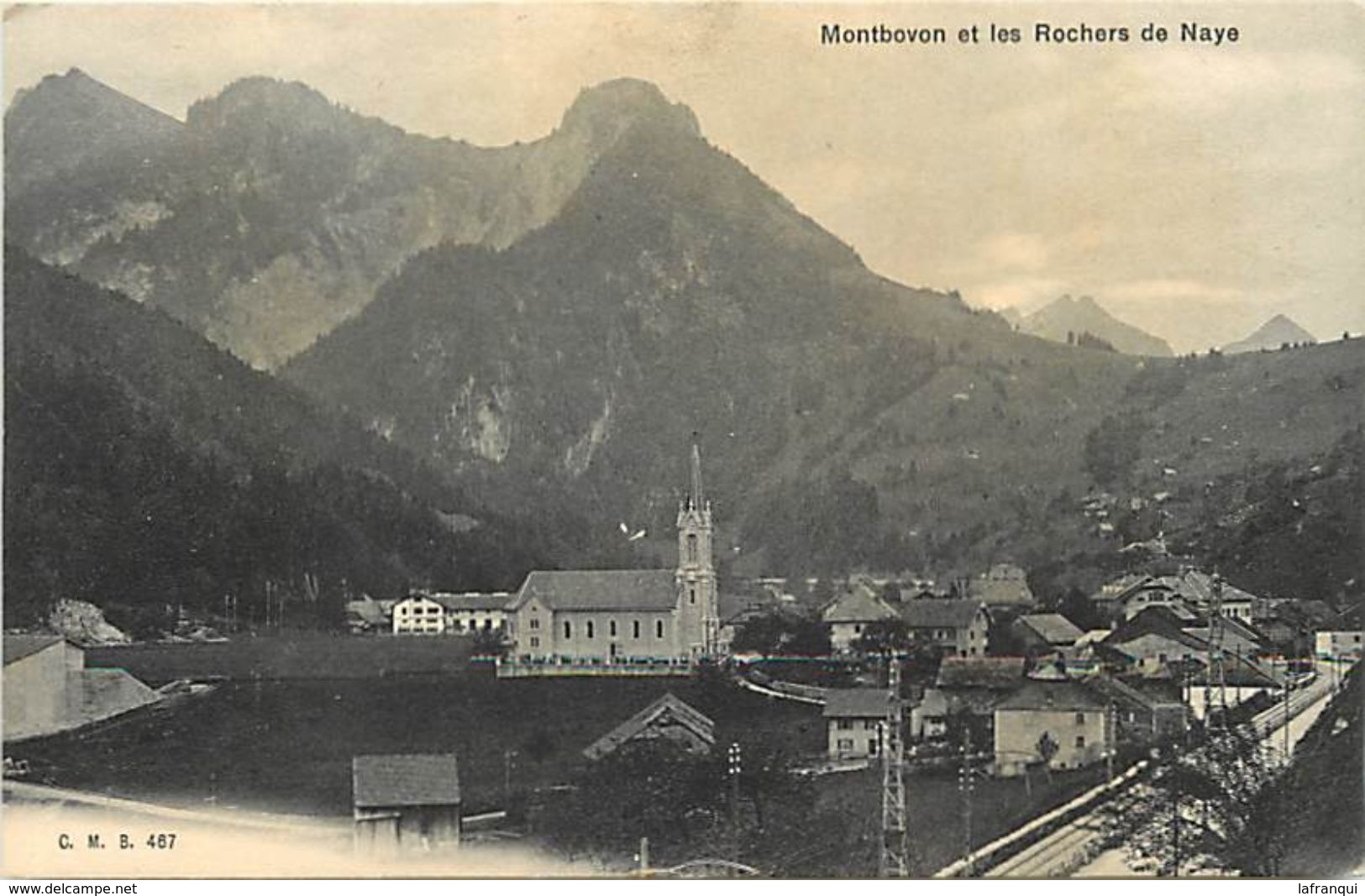 - Suisse -ref D134- Montbovon Et Les Rochers De Naye - Tout Petit Plan Rails Ligne De Chemin De Fer - - Montbovon