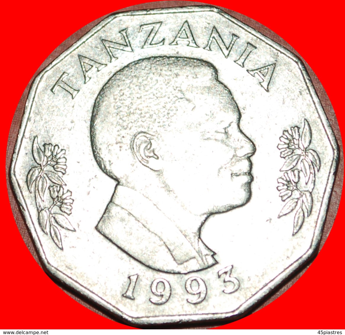 √ COW* TANZANIA ★ 5 SHILLINGS 1993! LOW START ★ NO RESERVE! Rais Ali Hassan Mwinyi (1985-1995) - Tanzania