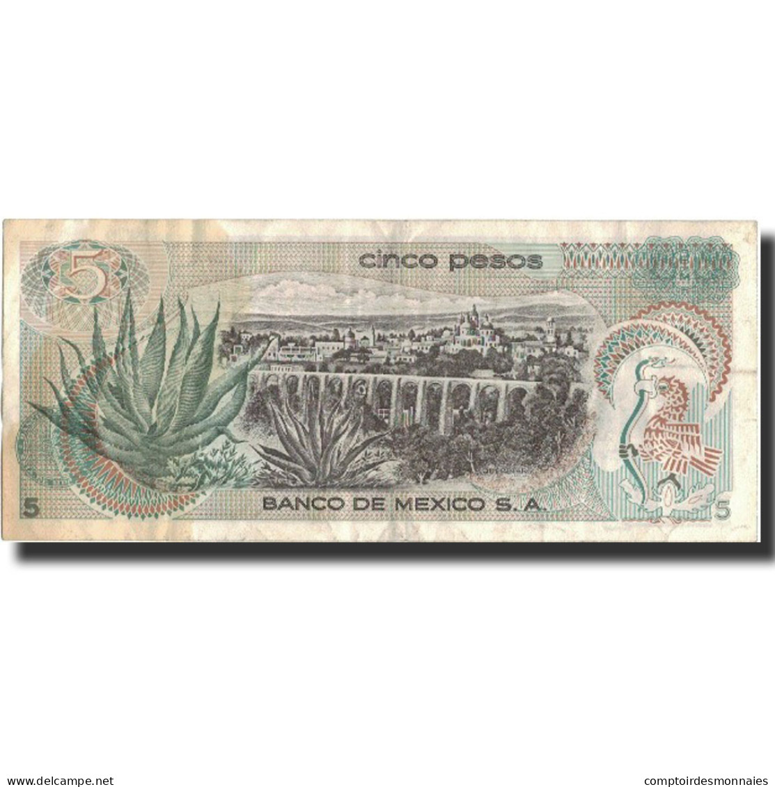 Billet, Mexique, 5 Pesos, 1969, 1969-12-03, KM:62a, TTB - México