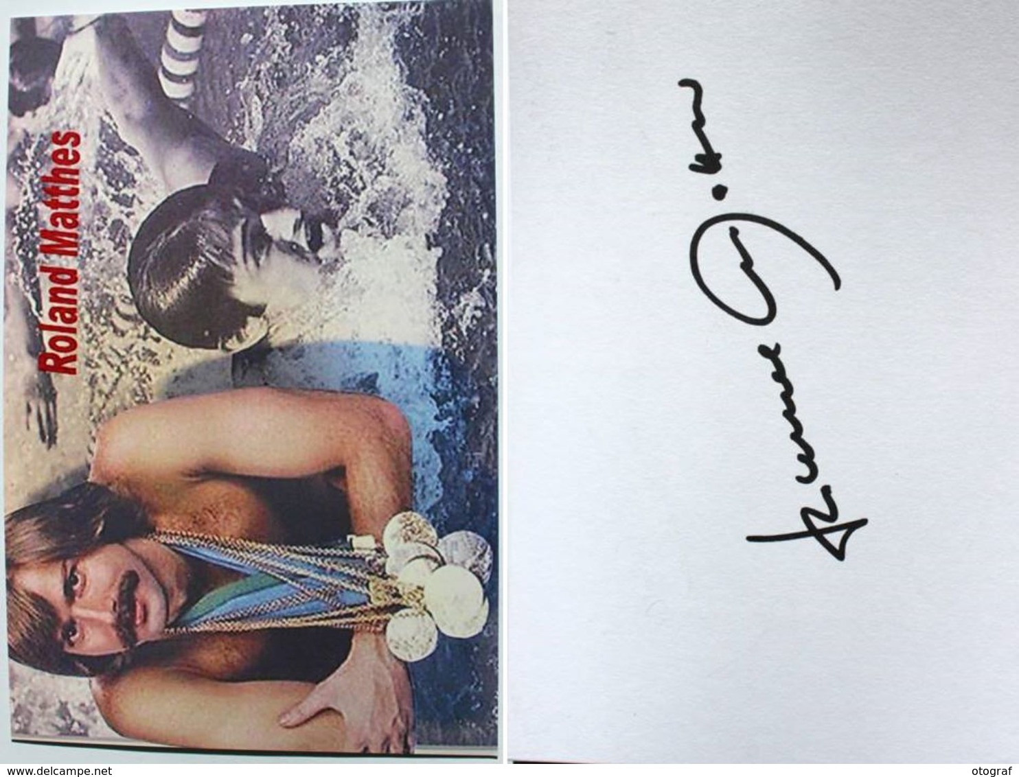 Natation - Roland MATTHES - Dédicace - Hand Signed - Autographe Authentique - Schwimmen