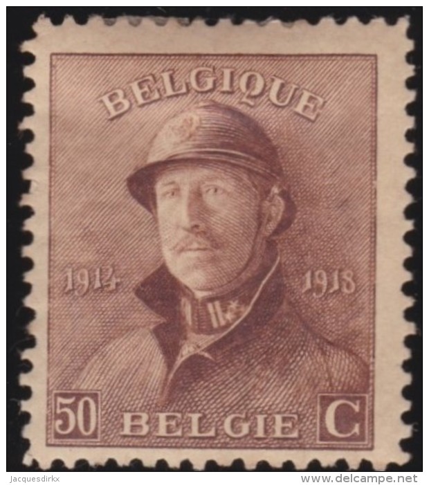 Belgie    .    OBP    .     174      .    *  .     Ongebruikt Met Plakker  .  /  .  Neuf Avec   Charniere - 1919-1920  Re Con Casco