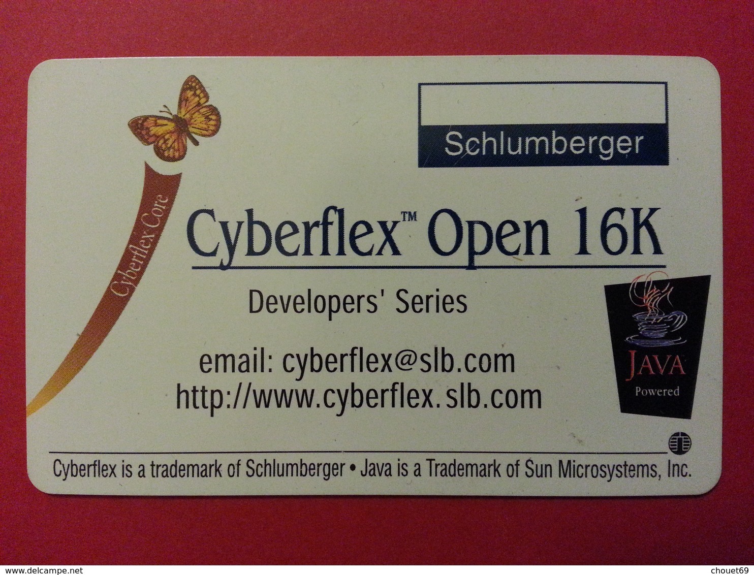 Test Schlumberger Cyberflex Java Papillon Sans Puce Demo - Origine Inconnue