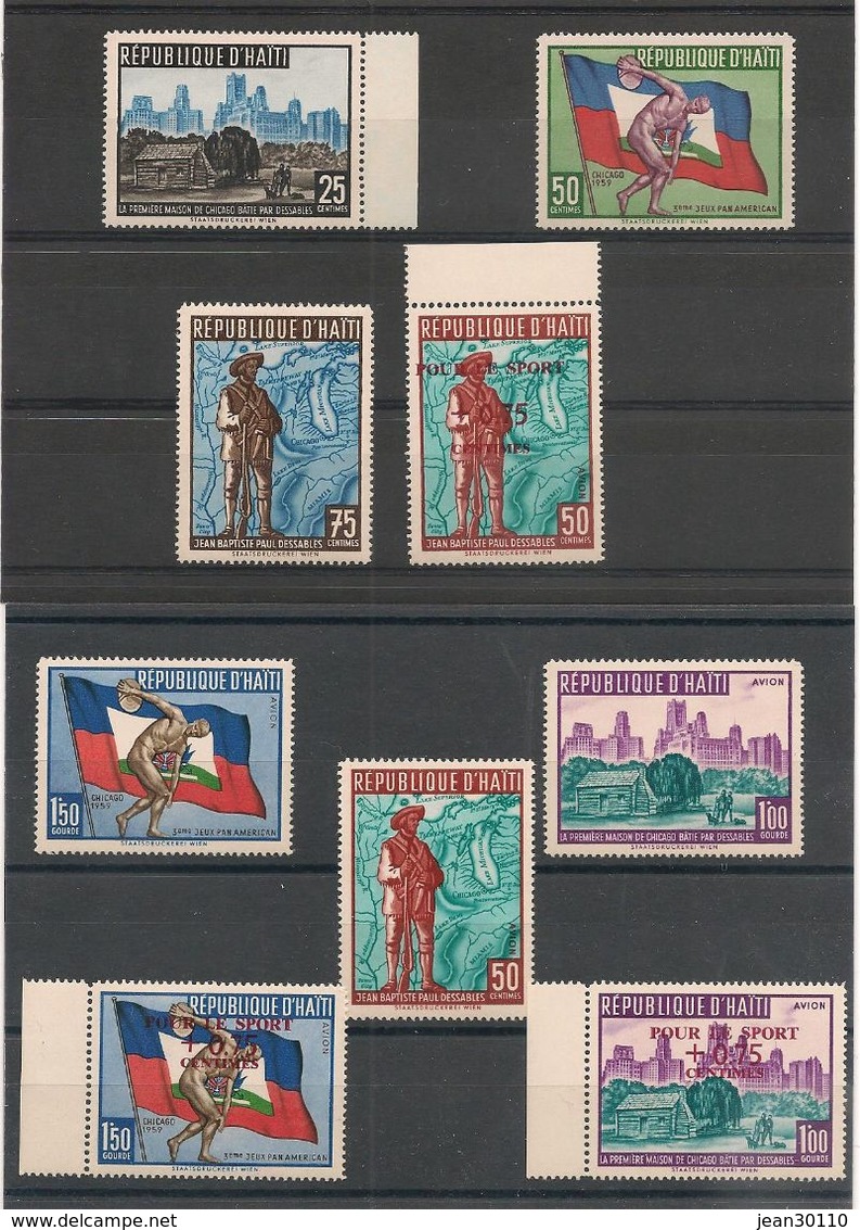 HAÏTI Année 1959 Jeux Panaméricains N° Y/T : 420/25** Et P.A. N° 173/78** - Haïti