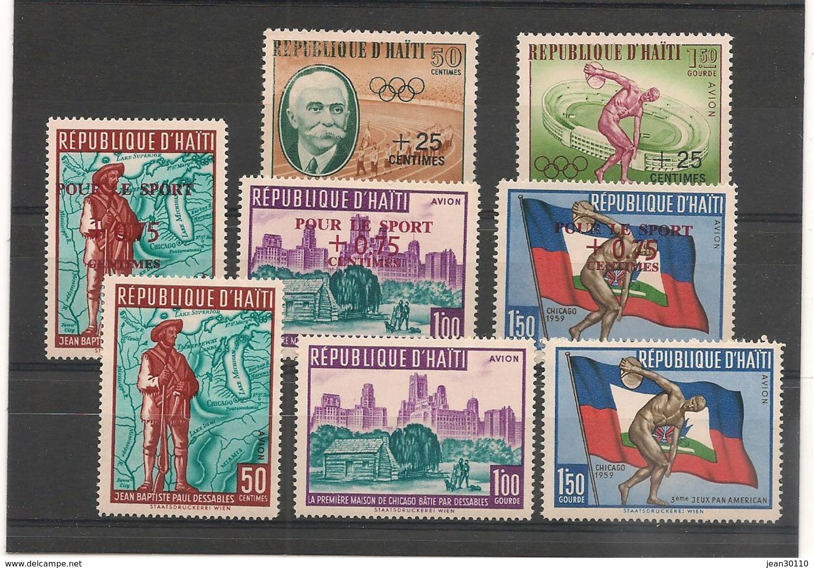 HAÏTI Années 1959/60 Jeux Panaméricains N° Y/T : P.A. N° 173/78** Et P.A. N° 206/07** - Haïti