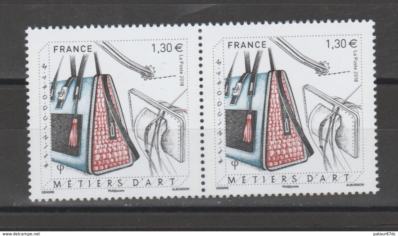 FRANCE / 2018 / Y&T N° 5209 ** : "Métiers D'art" (Maroquinier) X 2 En Paire - Unused Stamps