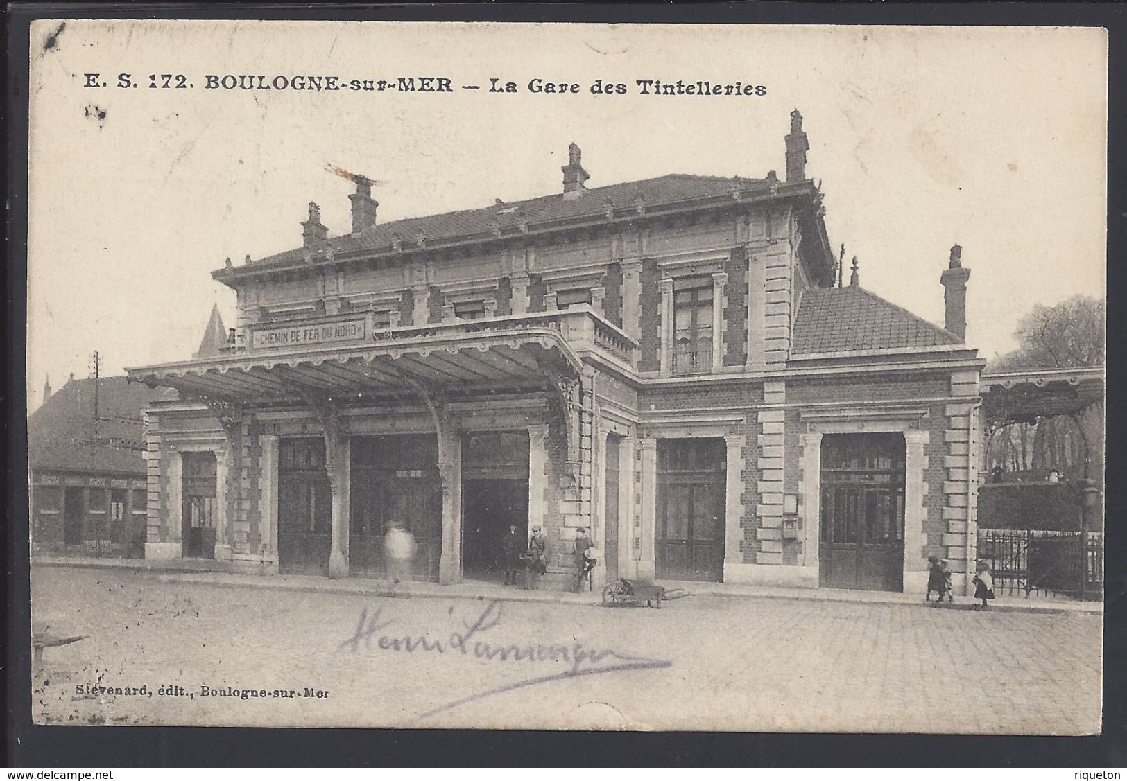 FR -1915 Timbre Semeuse 10 Ct. BDF Chiffre 8, Double Oblit. Rurale OR Sur CPA "Boulogne, La Gare Des Tintelleries B/TB - - Cachets Manuels