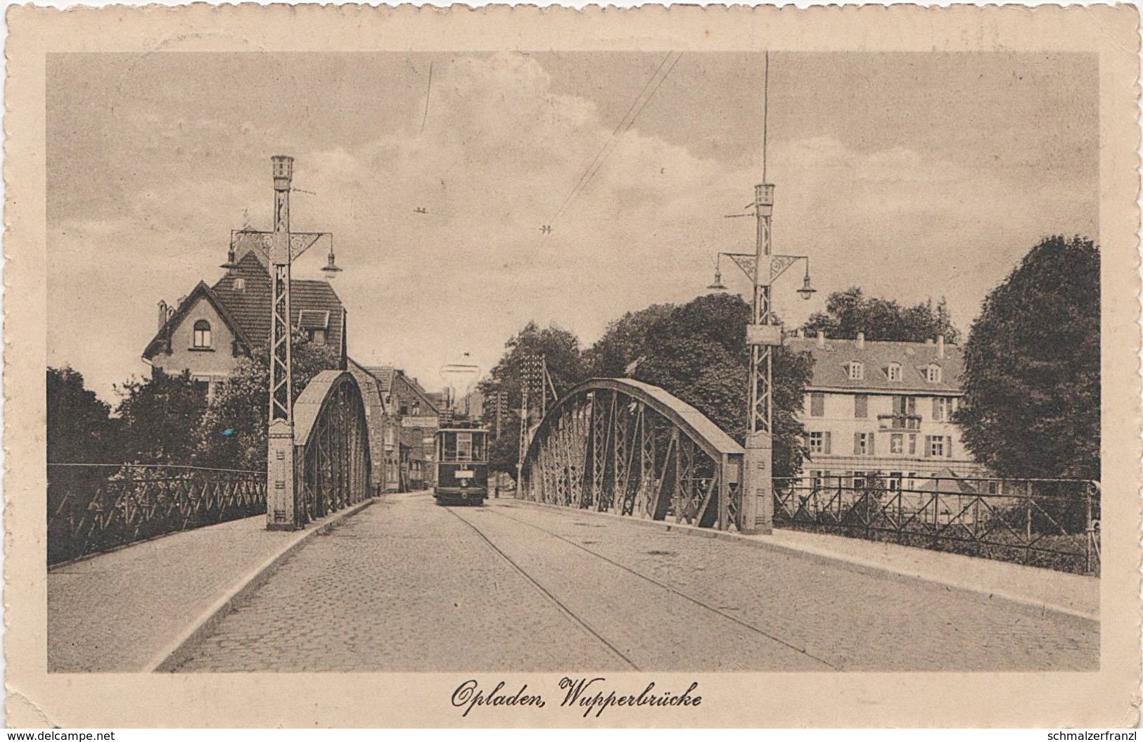 AK Opladen Leverkusen Gasthof Restaurant Zur Erholung Wupperbrücke Wupper Brücke Straßenbahn Düsseldorfer Straße Weiher - Leverkusen