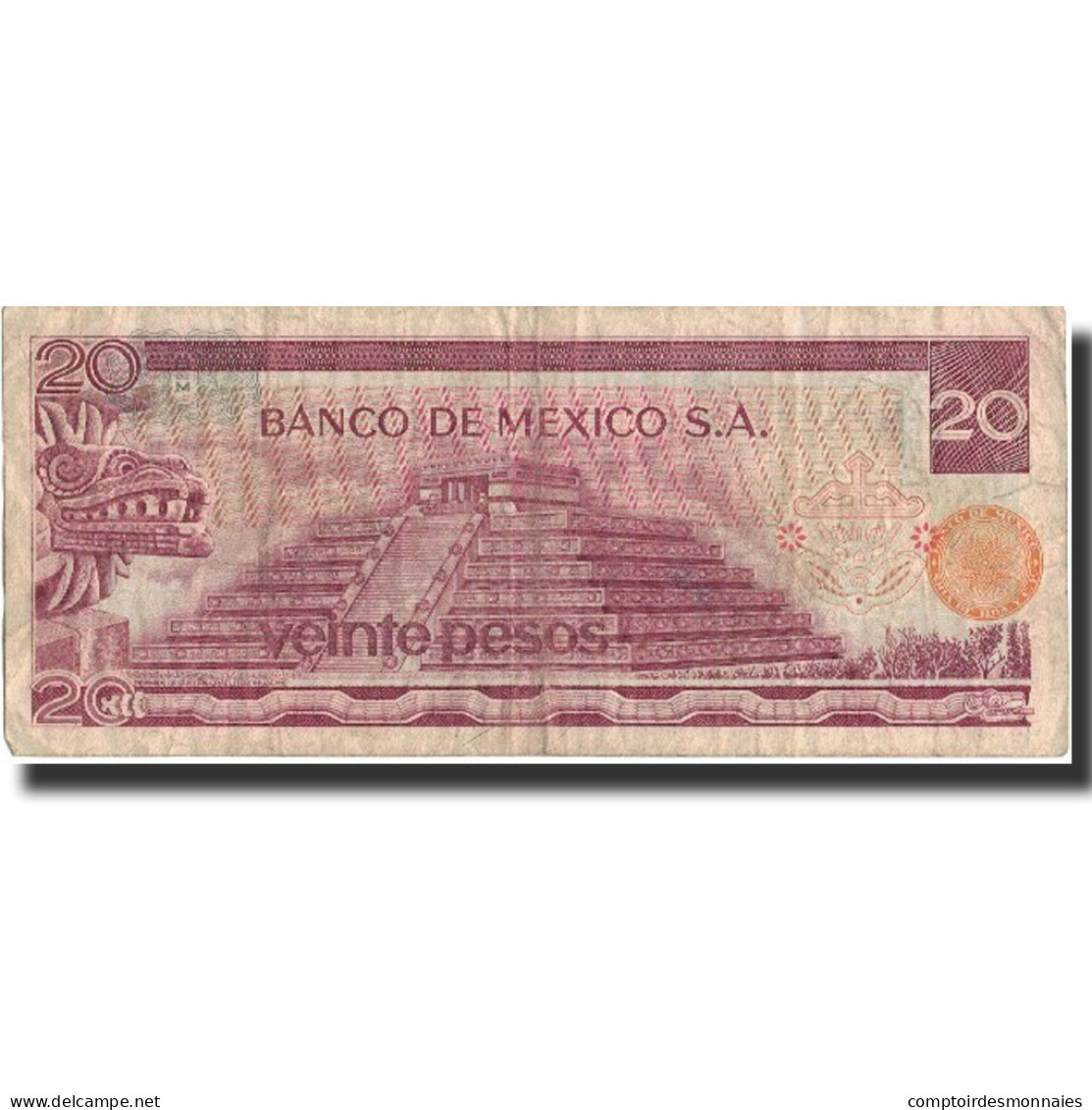 Billet, Mexique, 20 Pesos, 1972, 1972-12-29, KM:64a, TB+ - Mexico