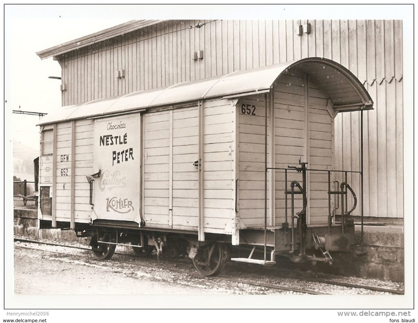 CPSM - Palézieux (Suisse Canton De Vaud) - Wagon K 652 Chocolat Nestlé - FRANCO DE PORT - Palézieux