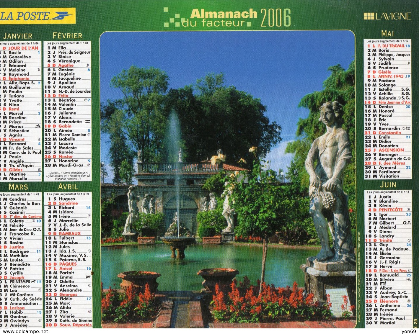 ALMANACH  DU FACTEUR  2006  EDITION   LAVIGNE  NATURE TOURISME - Big : 2001-...