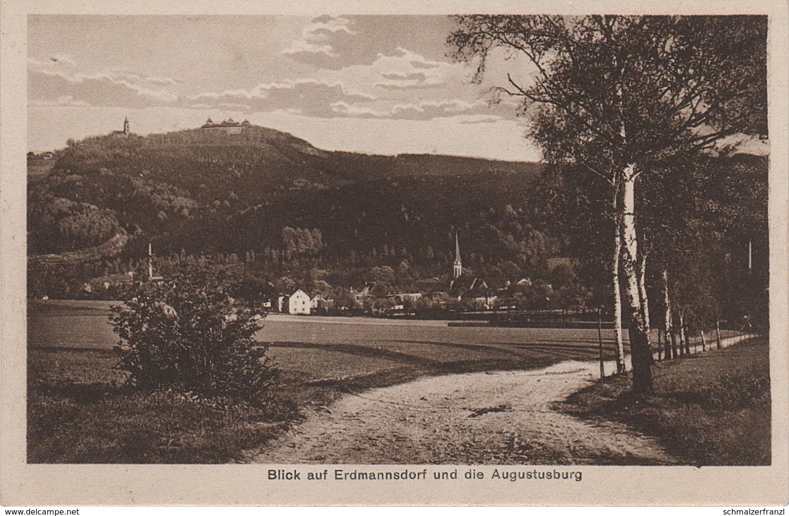 AK Blick Erdmannsdorf Augustusburg A Hennersdorf Hohenfichte Flöha Grünberg Schellenberg Plaue Kunnersdorf Erzgebirge - Floeha