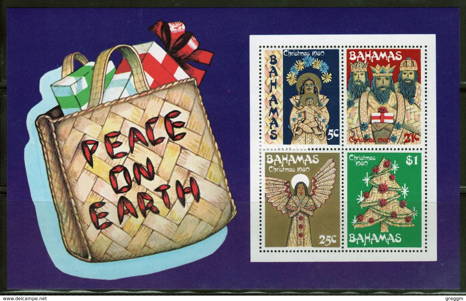 Bahamas 1980 Mini Sheet Celebrating Christmas.  This Mini Sheet Is In Mounted Mint Condition. - Bahamas (1973-...)