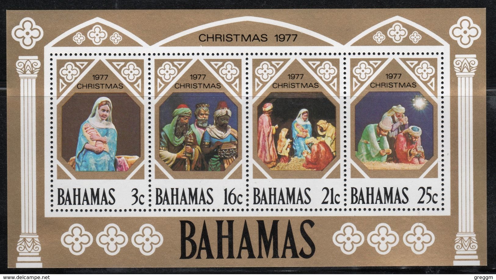 Bahamas 1976 Mini Sheet Celebrating Christmas.  This Mini Sheet Is In Mounted Mint Condition. - Bahamas (1973-...)