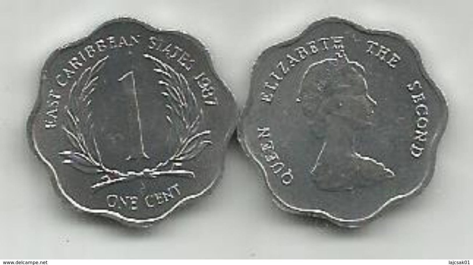 East Caribbean States 1 Cents 1987. UNC - Caraibi Orientali (Stati Dei)