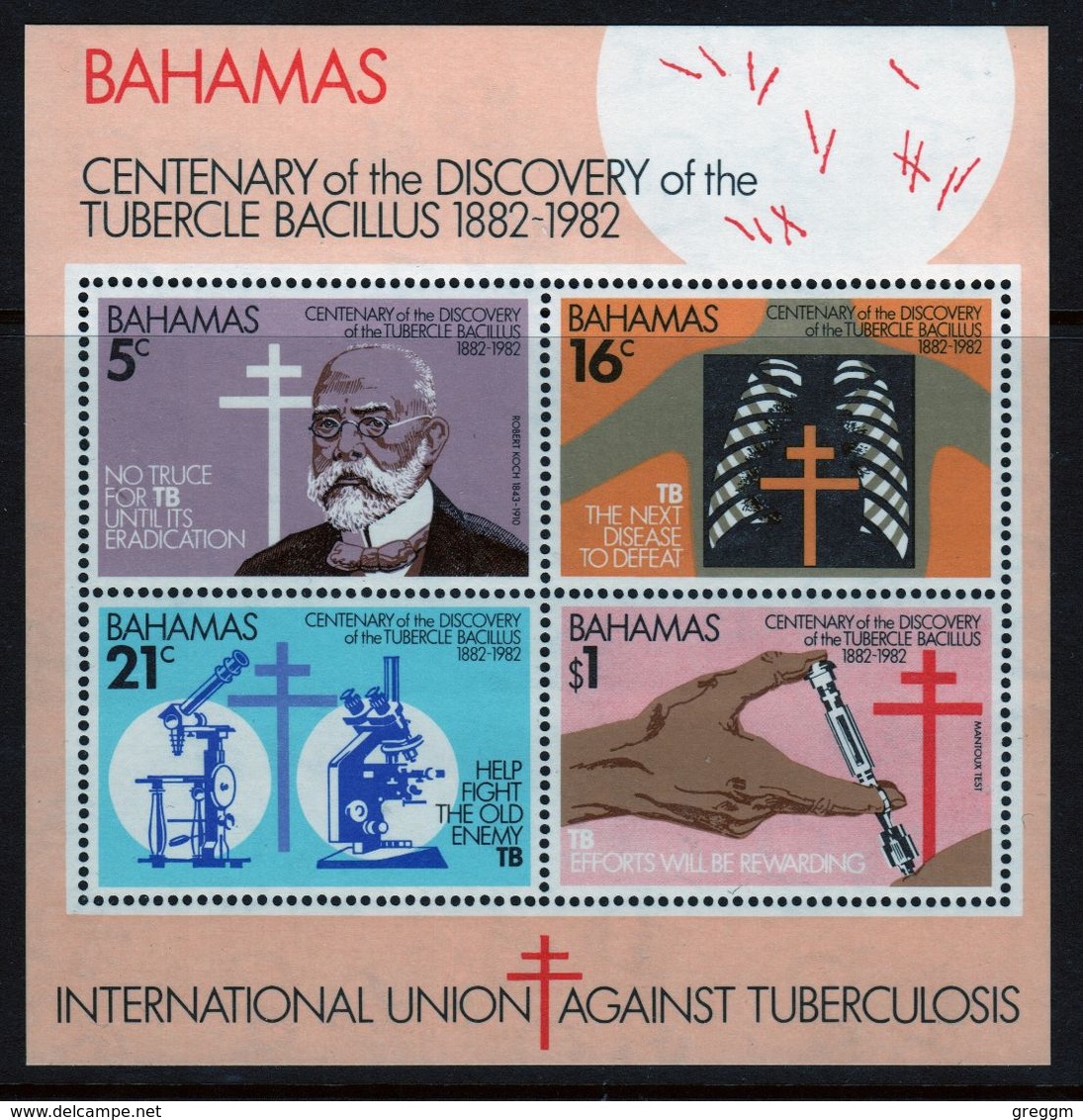Bahamas 1981 Mini Sheet Campaign Against Tuberculosis.  This Mini Sheet Is In Unmounted Mint Condition. - Bahamas (1973-...)